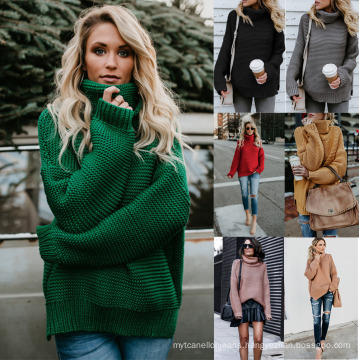 New Arrivals Winter Long Sleeve Turtleneck Knit Women′s Sweater Tops